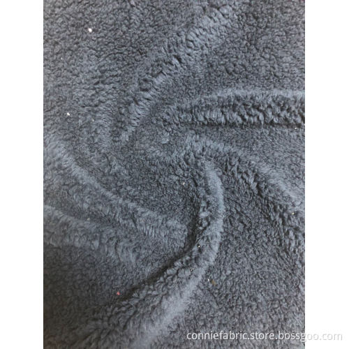 100% Polyester Shu Velveteen Fleece Fabric In Dyed